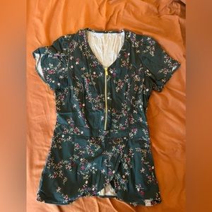 Jaanuu Scrub Top - multi floral
